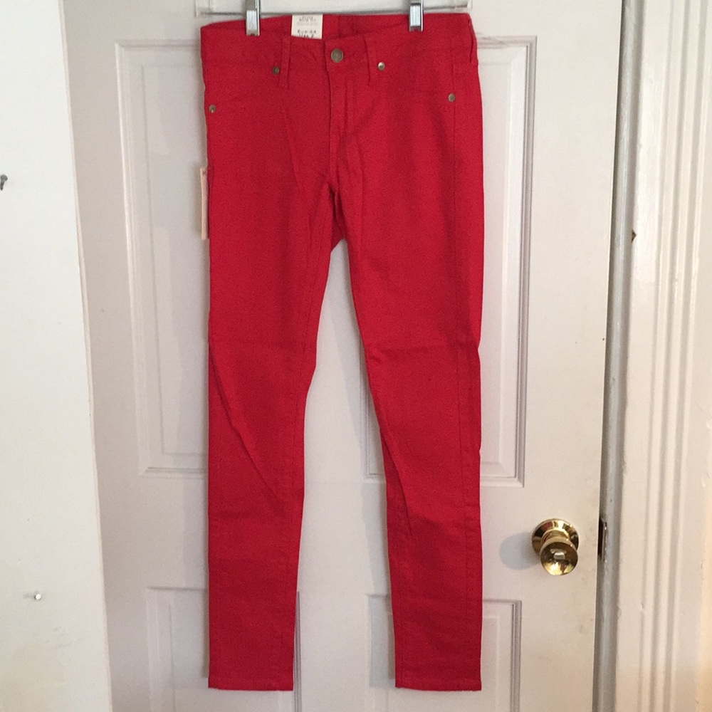 Mango Red Skinny Jeans sz 2